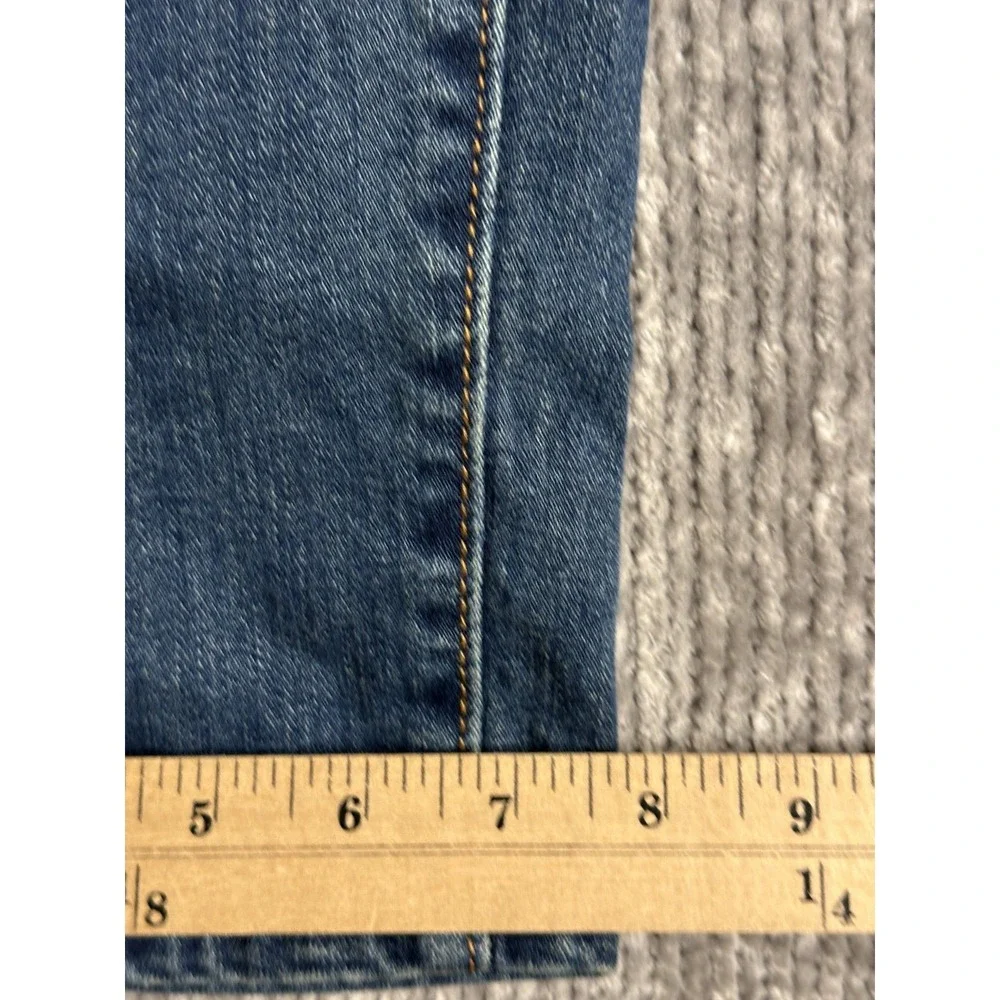 True Religion Jeans Mens 44x32 Ricky Relaxed Skinny Flap Med Blue Wash Denim